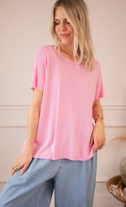 Yuna Sweet Pink - T-Shirt - ellemilla