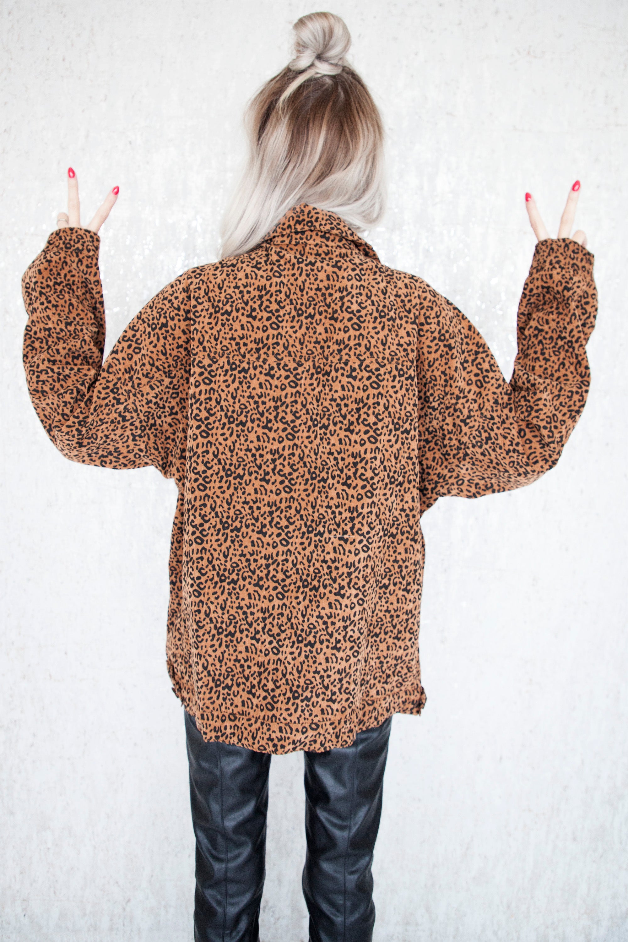 Brown Leopard Block Woman's Jacket